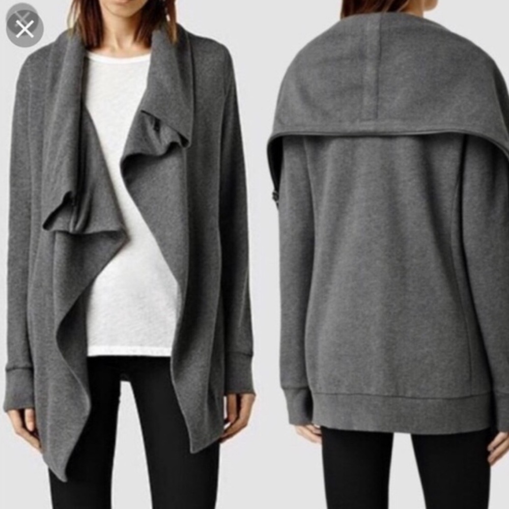 All Saints Daliah Sweatshirt Relaxed Fit Dark Gray